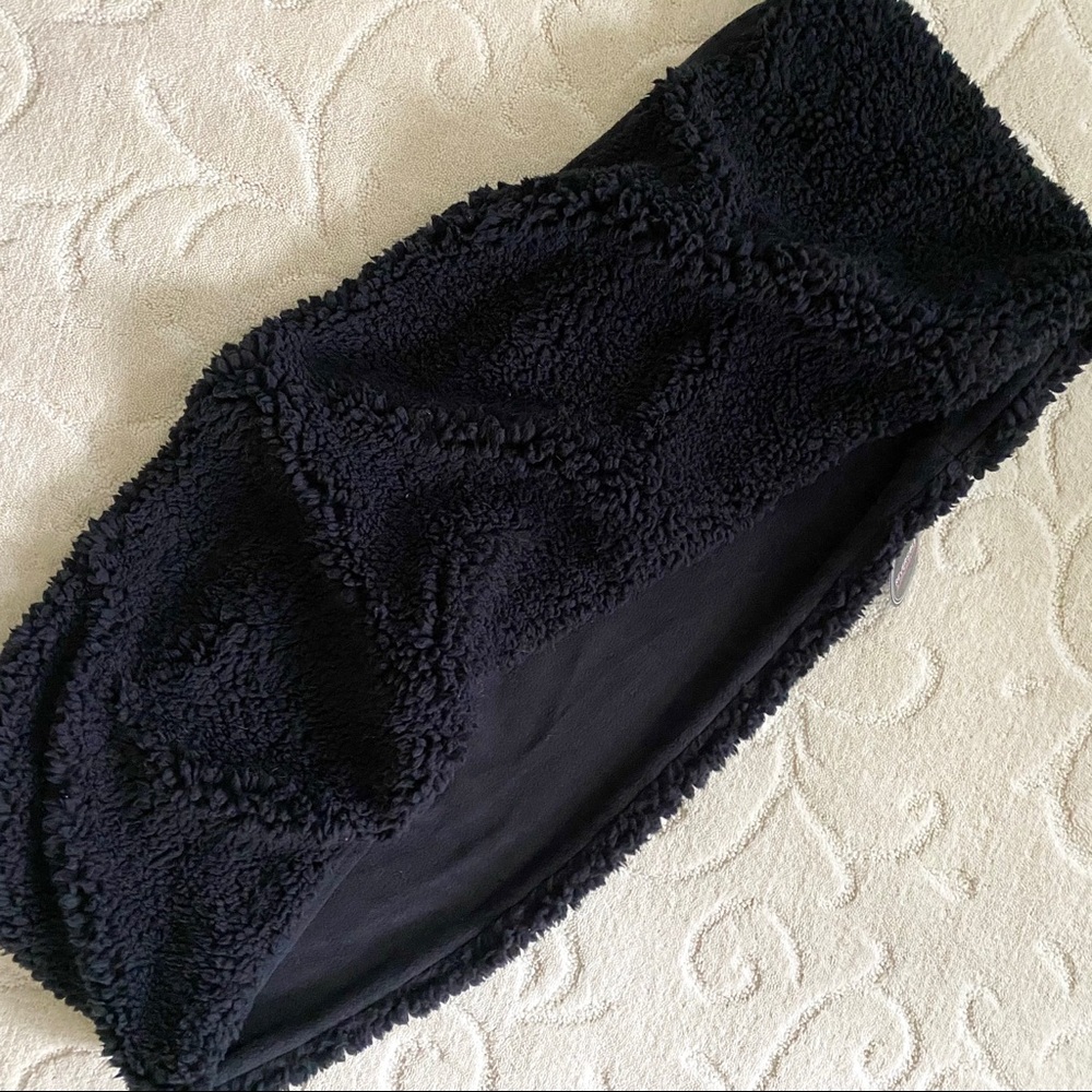 Warm Double-Sided Reversible black Circle Scarf OS